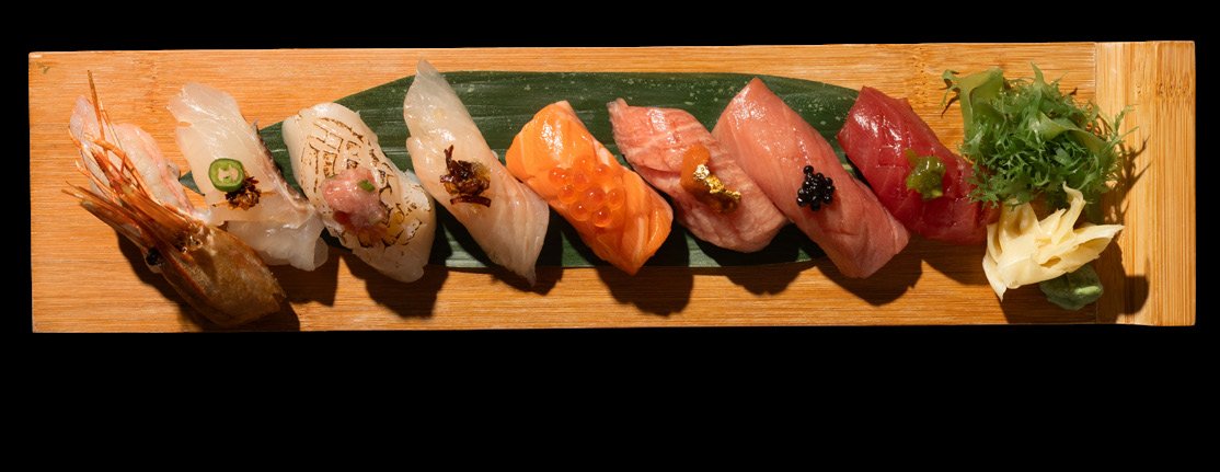 Nigiri assortment from the sushi bar